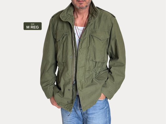 Size Med Reg. Authentic 1970 M-65 US Army Field Jacket | OG-107 Military Issue