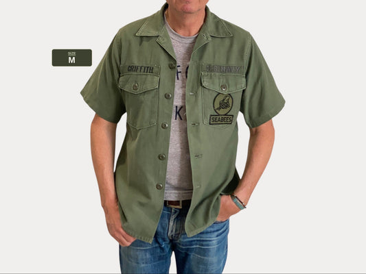 Medium Authentic 1970 US Army Vintage Vietnam Fatigue Shirt | Classic Military Style | USA Vintage BCN