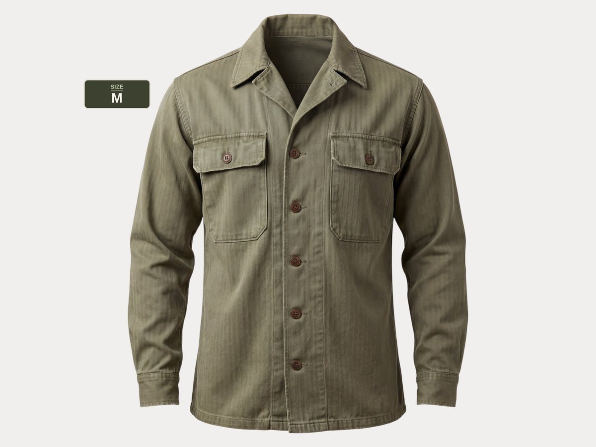 Medium . Authentic US Army HBT Utility Shirt – Korean War Era-AJ357 Studio