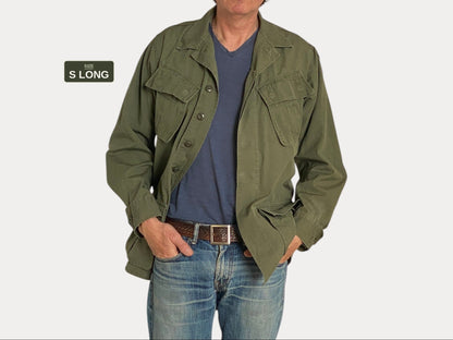 Authentic 60s US Army Vintage Vietnam Jungle Jacket | Size Small Long | Timeless Military Style
