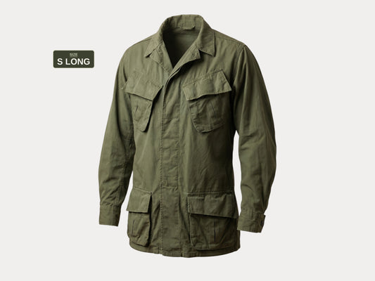 Small Long. Authentic 1969 US Army vintage Vietnam jungle jacket.