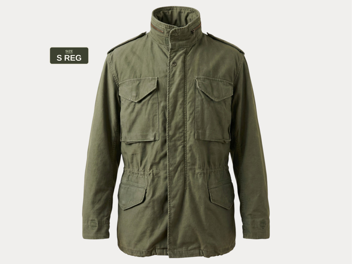 Small Reg. Authentic 1981 US Army M-65 field jacket Military-AJ357 Studio