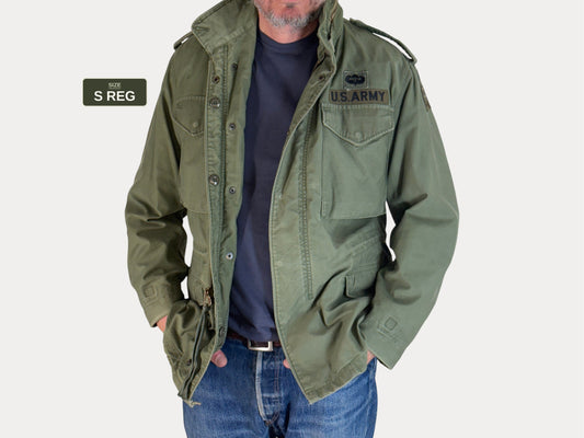 Small Reg. Authentic 82nd Airborne Division US army  M-65 field jacket.  Military
