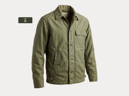 US Navy A-2 Deck Jacket — 1979  Issue, Authentic Military Outerwear- Size Small.