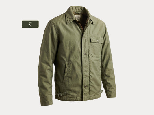 US Navy A-2 Deck Jacket — 1979  Issue, Authentic Military Outerwear- Size Small.