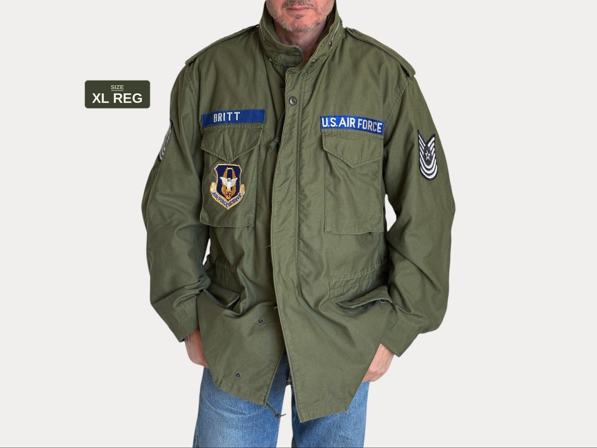 Vintage 1970 M-65 Field Jacket US Air Force Alpha Industries – XL