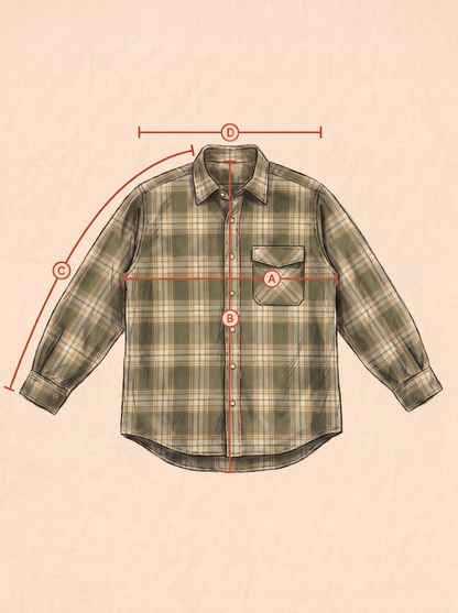 Camisa de franela vintage mediana | Retro clásica