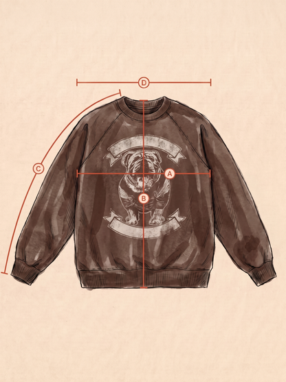 Large Vintage Bulldogs Football 80s Sweatshirt Made in USA | Retro Sports Apparel