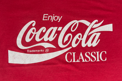 Size Large. Vintage 80s Coca-Cola T-Shirt – Made in USA-AJ357 Studio