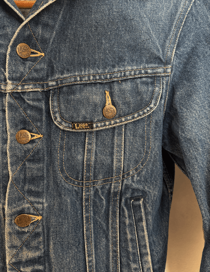 Size 34US / 44EU .Vintage 80s Lee Denim Jacket – 24Pockets – Made in USA-AJ357 Studio