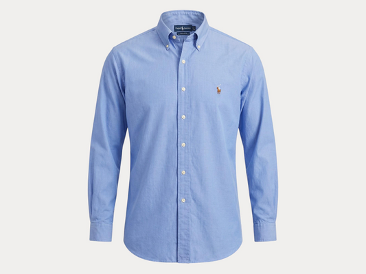 Ralph Lauren Yarmouth Shirt 16.5/34 Blue Pinpoint Oxford Cotton