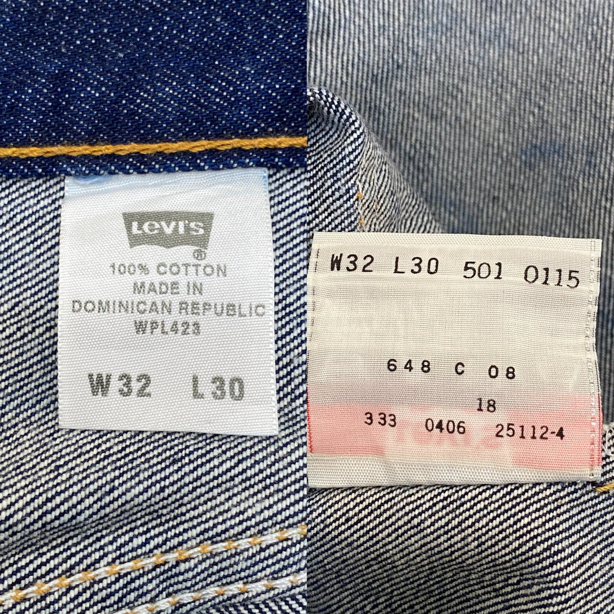 32X30 Levi's 501 Vintage Denim Jeans Made in Republic Dominican-military-AJ357 Studio