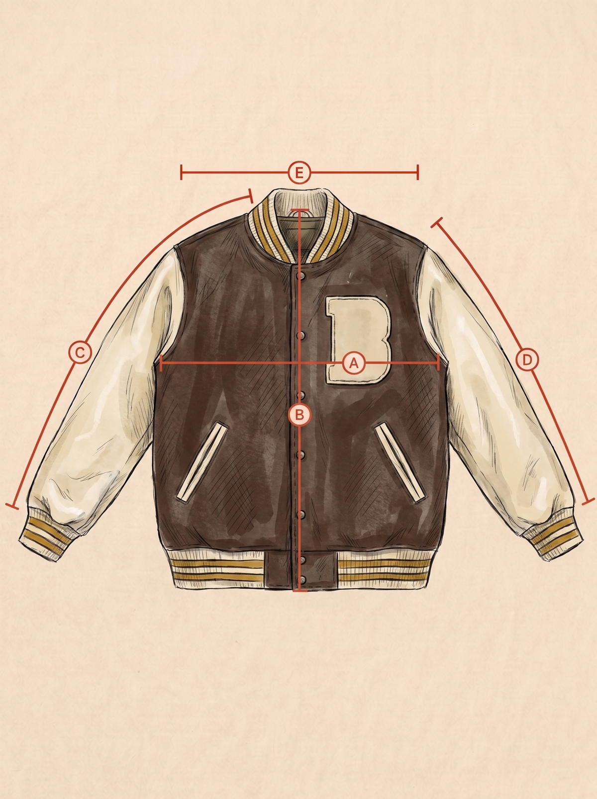 Vintage 70s Wool And Leather Varsity Jacket — Kaye Bros. Chicago — Chenille "F" Patch — Size 44