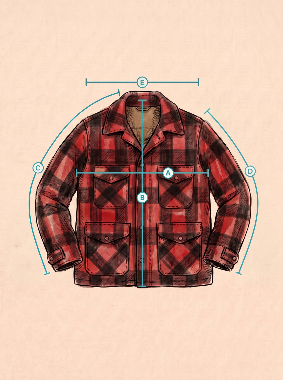 Size 42US / 52EU .Vintage 60s 5 Brother Buffalo Plaid Wool Jacket