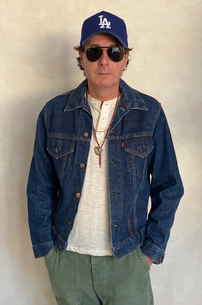 Size 42 US. Vintage 60s LEVIS Big E trucker Jacket Made in USA.-AJ357 Studio