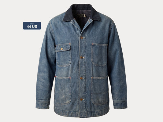 Vintage Sears Denim Chore Jacket – Lined – Made in USA – Size Large – 1970s Workwear Style