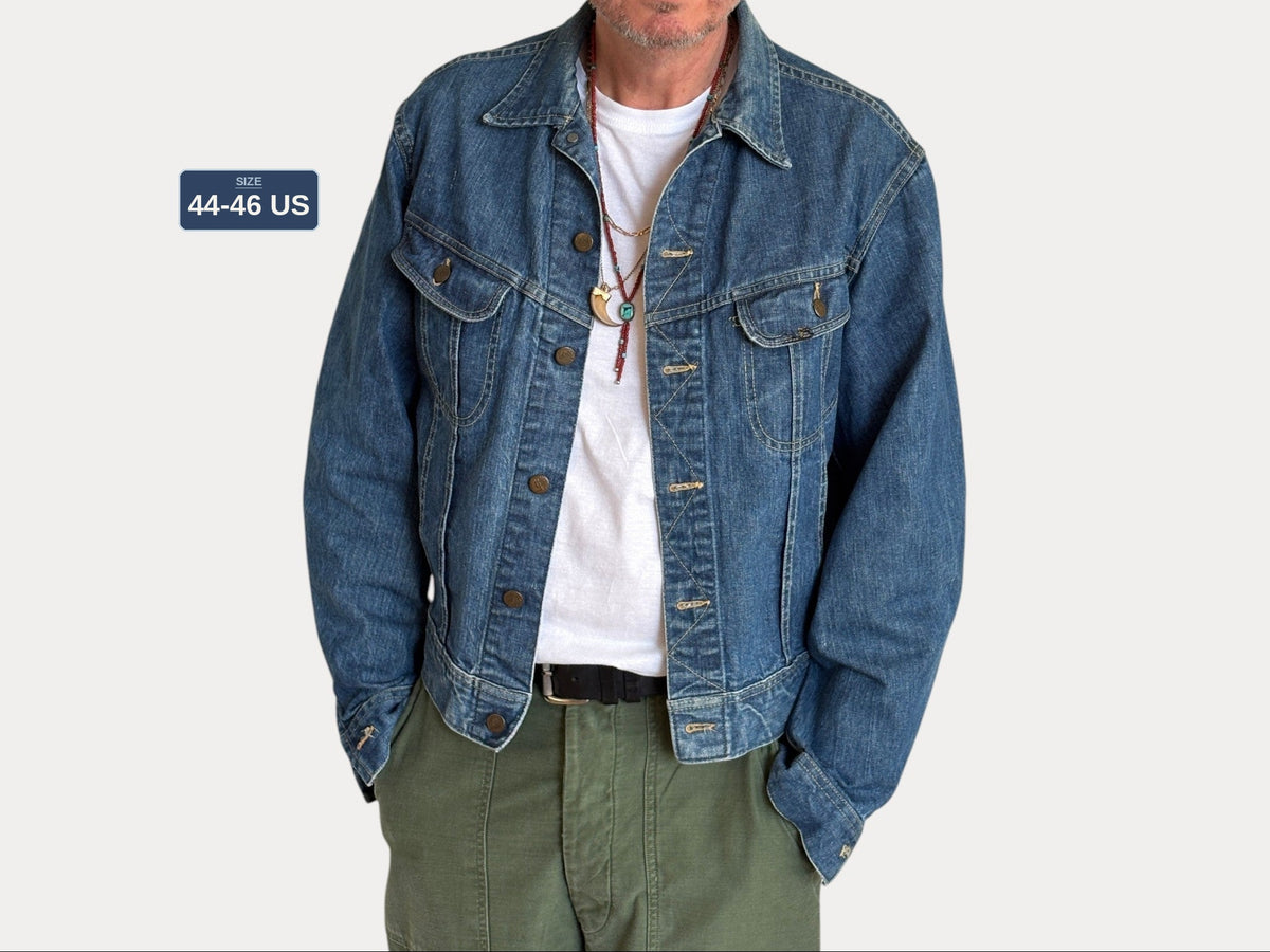 Vintage 70s Lee Union Made Denim Jacket  Made in USA  Size 44-46US / 54-56EU