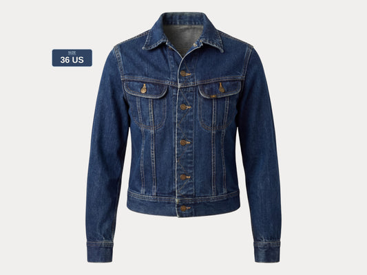 Size 36US / 46EU .Vintage 80s Lee Denim Shirt – 2 Pockets, Made in USA, Classic Workwear
