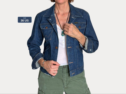 Size 36US / 46EU . Vintage 70s Wrangler Denim Jacket – 4 Pockets – Made in USA-AJ357 Studio