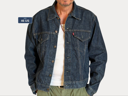 Size 46US / 56EU .Vintage 70s Levi’s Denim Jacket – 2 Pockets – Made in USA