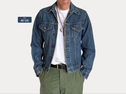 Vintage 71205 early 70s Levi’s Type III Denim Trucker Jacket | Single Stitch | Size 40US /50EU