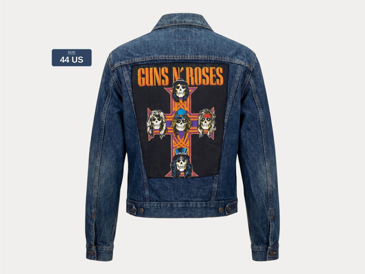 Size 44US / 54EU Guns N Roses Vintage 70s Levi’s Denim Jacket – 2 Pockets – Made in USA-AJ357 Studio