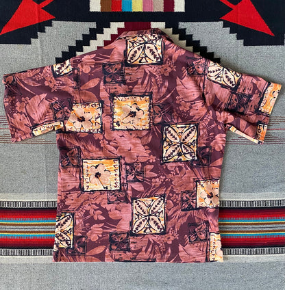 Size M. Vintage 80s Hawaiian cotton shirt made by Ocean Pacific-AJ357 Studio