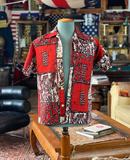 Vintage 70s Hawaiian cotton shirt made by Island Creations. Size Medium-AJ357 Studio
