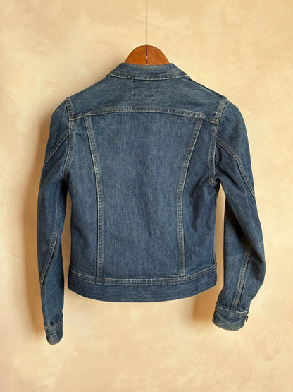 Size 5/6 USA .Vintage 70s Lee Denim Jacket – 2 Pockets – Made in USA-AJ357 Studio
