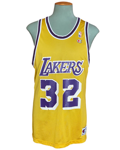 Vintage 90s Lakers Champion Jersey Size 48 - Magic Johnson #32 Made in USA-AJ357 Studio