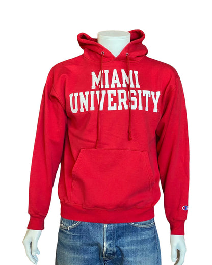 Size M. Vintage Champion Miami University 90s Hooded sweatshirt-AJ357 Studio