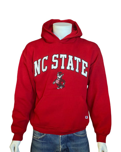 Size M. Vintage NC State 90s hooded sweatshirt made by Russell Athletic-AJ357 Studio