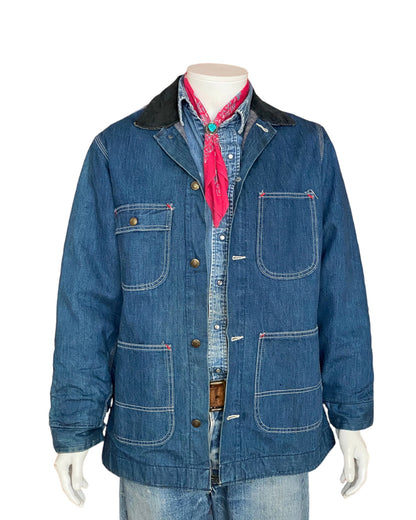 Size Med Tall. Vintage Sears denim Chore Lined coat Jacket-AJ357 Studio