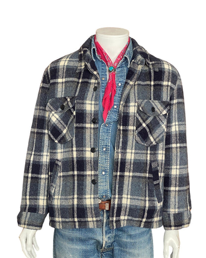 size XL. 70s Vintage JC Penney plaid jacket Made in USA-AJ357 Studio
