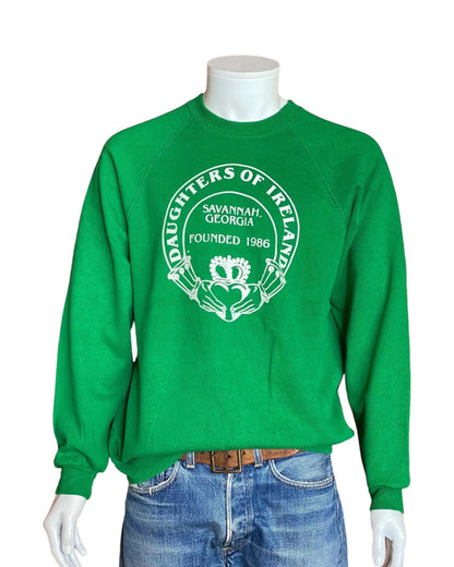 Size XL. 80s vintage sweatshirt daughters of Ireland Made In USA by BW-AJ357 Studio