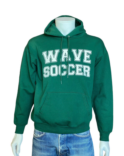 Wave soccer vintage 90s hooded sweatshirt made by Hanes size: M-AJ357 Studio