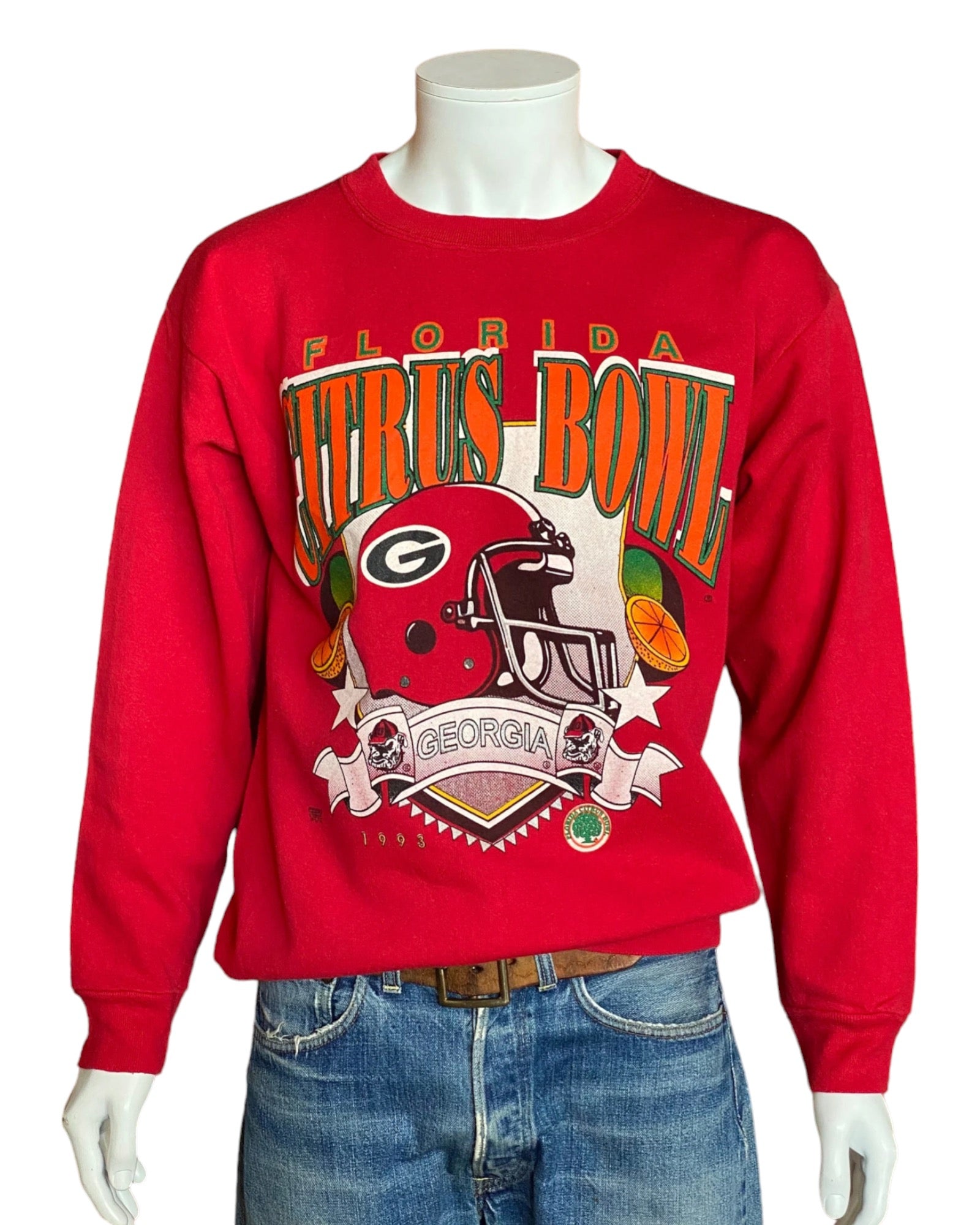 1993 Florida Citrus Bowl NFL Georgia Vintage Sweatshirt by Tultex Size L Made In USA