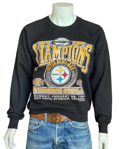 Size L. Made InUSA 1996 Champion Superbowl XXX Pittsburgh Steelers sweatshirt-AJ357 Studio