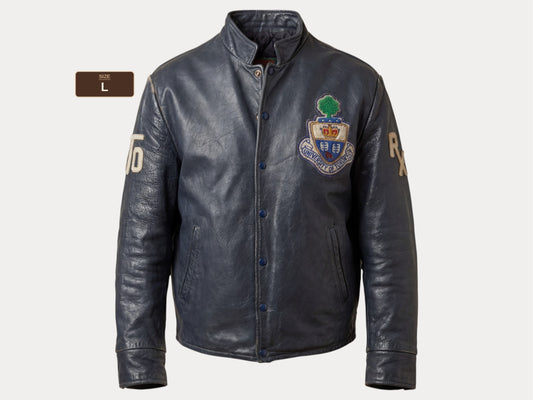 Size Large.  Vintage University of Toronto Leather Varsity Jacket 1970s — Canadian College Bomber — RX Pharmacy Faculty — Made in Canada