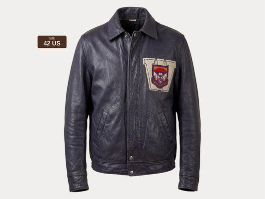 Size 42US / 52EU  Vintage Leather Hockey Jacket Men’s  – Soft Canadian Leather – Made in Canada