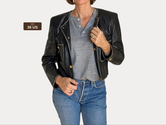 Size 38US vintage Escada Leather jacket