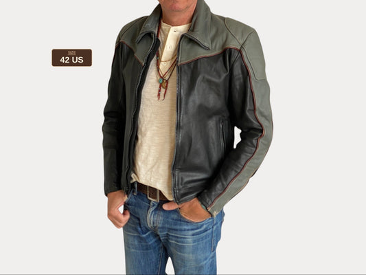 Vintage Spartan by Rocky Leather Motorcycle Jacket - Cafe Racer, Size 44 US (54 EU)