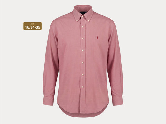 Vintage Ralph Lauren Yarmouth Houndstooth Shirt — Soft Cotton — Size 16/34-35