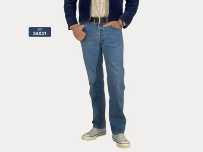 Vaqueros Levi's 501 Vintage Denim 34X31 fabricados en EE. UU.