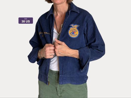 Size 38US / 48EU. Vintage 70s  Illinois Future farmer of America  jacket. Made in USA