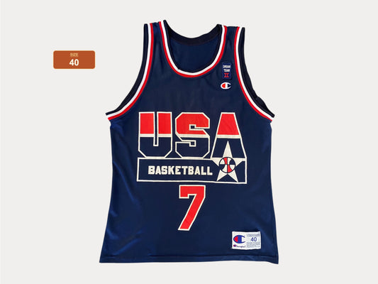 Size 40. # 7 Kemp Vintage 90s Champion jersey USA Dream Team Made in USA