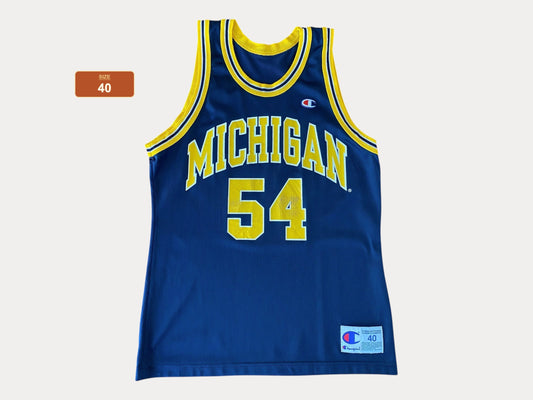 Size 40. 90s Vintage Michigan Wolverines NBA jersey #54 Made In USA by Champion