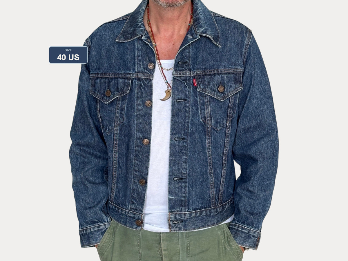 Vintage 70s Levi's Denim Trucker Jacket: Type III, Single Stitch, Made in USA-AJ357 Studio