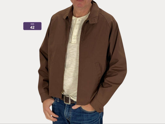 Size 42US /52EU 60s Vintage cotton zipper jacket Made in USA