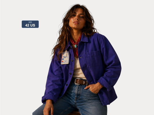 size 42EU.  Vintage French Moleskin jacket. NOS